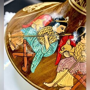 Greek Hand Painted Pottery Olive Oil Pitcher - Vintage.